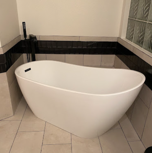 Freestanding bathtub remodel installation